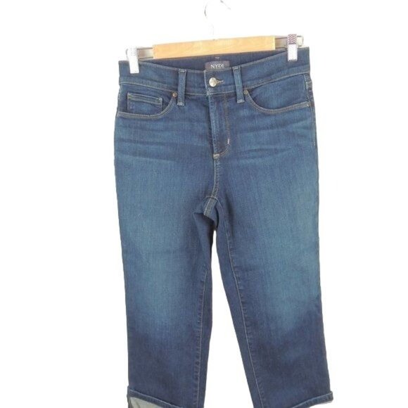 NYDJ Jeans Nydj Womens Dark Wash Marilyn Cropped Jean Size 4 Poshmark